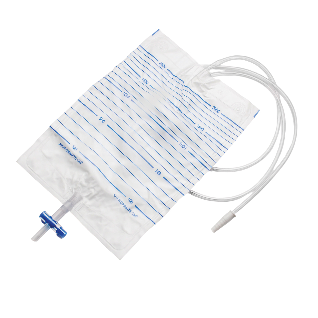 Worek do dobowej zbi&oacute;rki moczu z zaworem spustowym T